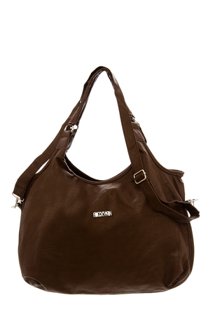 Oversized Faux Leather Shoulder Bag