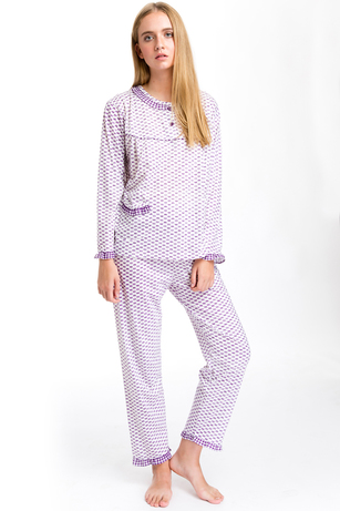 Gingham Bow Print Pyjamas